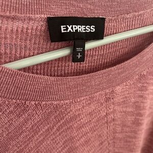 Express Dusty Rose Knit Top